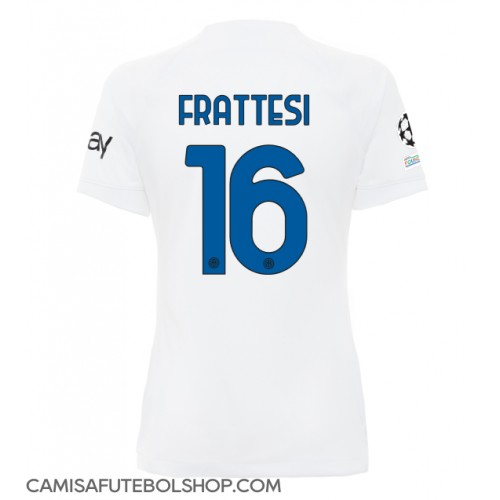 Camisa de time de futebol Inter Milan Davide Frattesi #16 Replicas 2º Equipamento Feminina 2023-24 Manga Curta